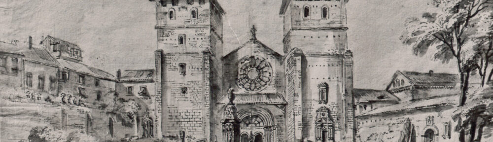 Cluniacenses y Cistercienses. Cluny. Torres Barabans. Grabado de 1784, según Jean-Baptiste Lallemand